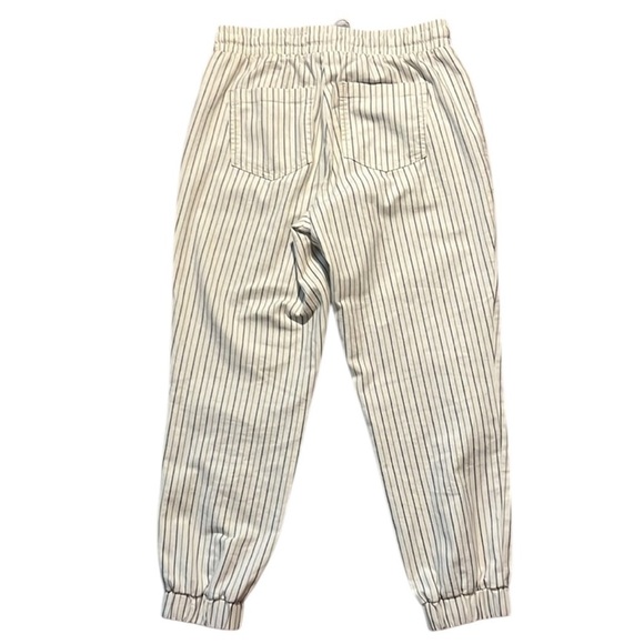 LOFT White and Blue Striped Joggers Size Small Petite - Picture 2 of 5